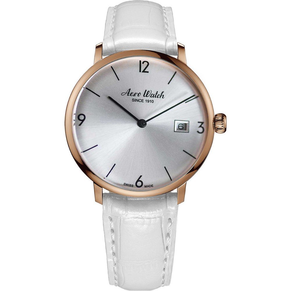 Aerowatch Heritage - Slim 21976-RO08-BLANC Zegarek