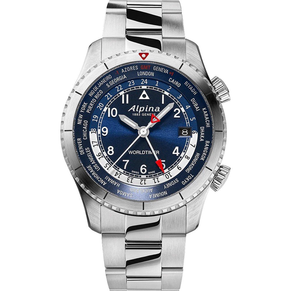 Alpina AL-255N4S26B Startimer Pilot Worldtimer Zegarek