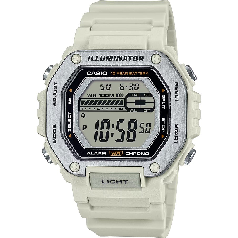 Casio Collection MWD-110H-8AVEF Metal Covered Square Digital Zegarek