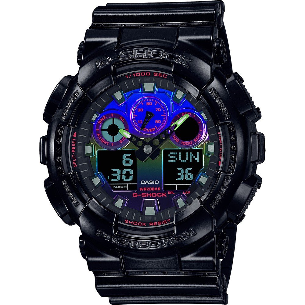 G-Shock Classic Style GA-100RGB-1AER Virtual Rainbow Zegarek