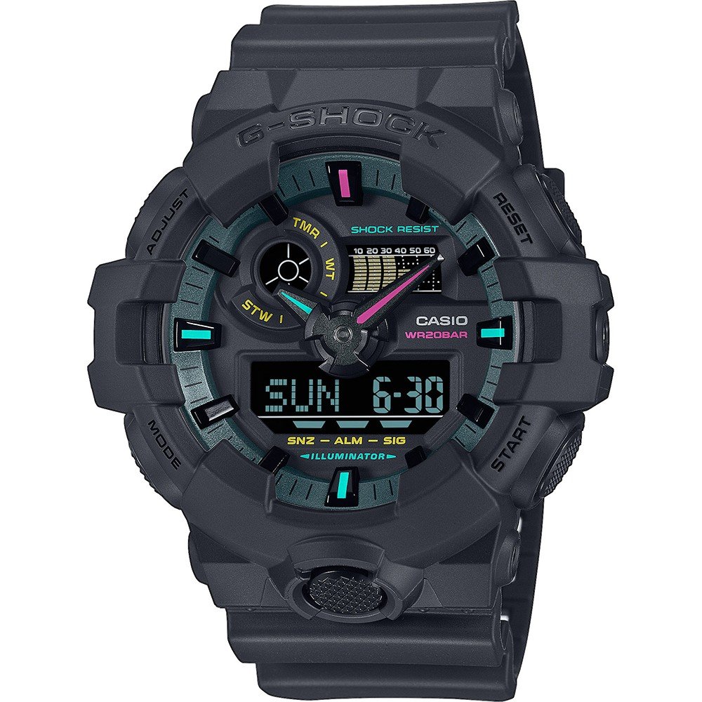 G-Shock Classic Style GA-700MF-1AER Multi Fluorescent Accents Zegarek