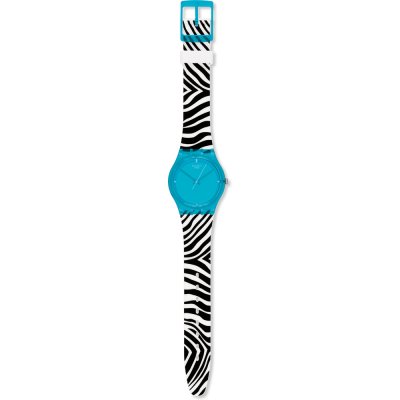 Swatch Originals Medium (34mm) GL115 Blue Zeb Zegarek