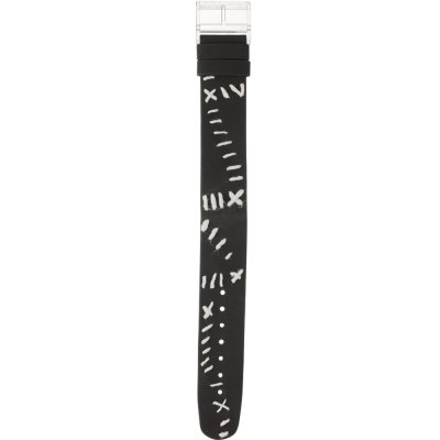 Swatch Plastic  - Pop Medium - PM APMW100 PMW100 Black Widow Pasek