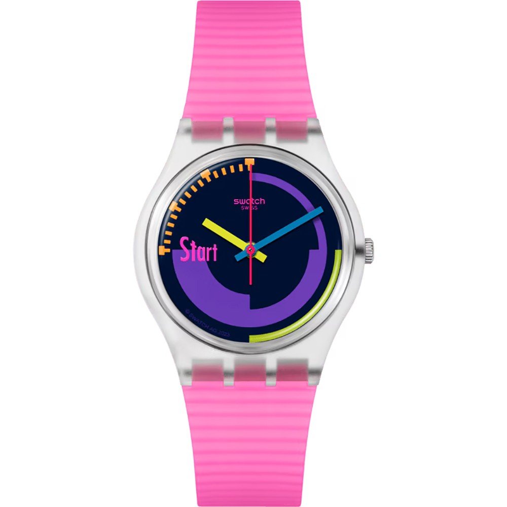 Swatch Original Medium (34mm) SO28K111 Swatch Neon Pink Podium Zegarek