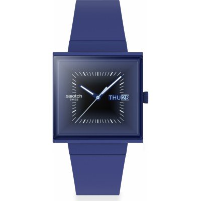 Swatch What If - Square SO34N700 Squarely Blacklight Zegarek