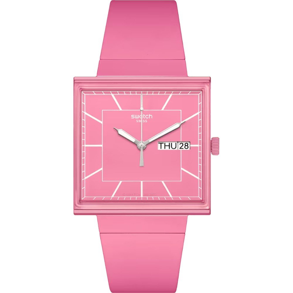 Swatch What If - Square SO34P700 What If... Rose? Zegarek