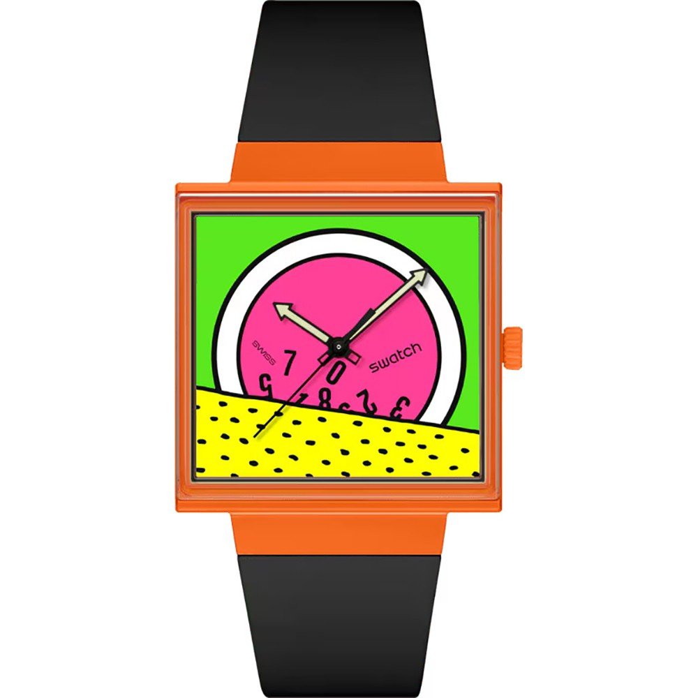 Swatch What If - Square SO34Z101 Break Time Zegarek